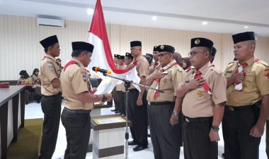 Pelantikan dan Pengukuhan Pengurus Kwartir Ranting Gerakan Pramuka Kecamatan Tebo Tengah Masa Bakti 2023-2026