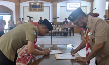 KA. KWARDA JAMBI MELANTIK PENGURUS MABICAB GERAKAN PRAMUKA MUARO JAMBI MASA BAKTI 2022-2027