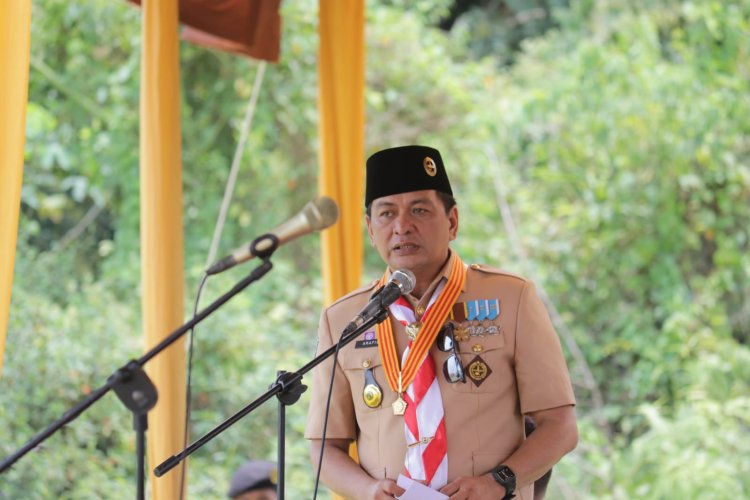 Ketua Kwartir Daerah Gerakan Pramuka Jamb Hadiri Apel Puncak Peringatan Hari Pramuka ke 62 Tingkat Kwartir Cabang Gerakan Pramuka Sarolangun