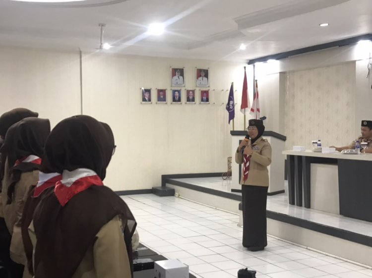 Penyampaian Materi Juknis Asesmen Pra Akreditasi Kwartir, Gudep dan Pusdiklat disampaikan oleh Kak Suci Lastari, SH., MH