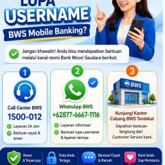 Berikut Cara Mengatasi Lupa Username BWS Mobile Banking