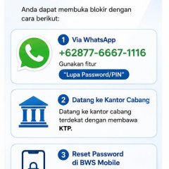 Berikut Cara Mengganti Pasword BWS Mobile Banking